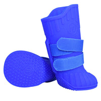 HKM-207763 Waterproof High-Tube Dog Shoes for Medium and Large Breeds - Silicone Material with Velcro Closure