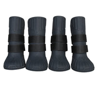 HKM-207763 Waterproof High-Tube Dog Shoes for Medium and Large Breeds - Silicone Material with Velcro Closure