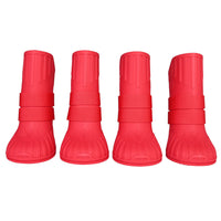 HKM-207763 Waterproof High-Tube Dog Shoes for Medium and Large Breeds - Silicone Material with Velcro Closure