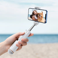 HKM-207827 Universal Mini Bluetooth Selfie Stick with Remote Control - Compact Aluminum Alloy Design