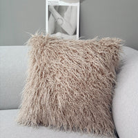 HKM-207891 Orange Houndstooth Designer Pillow with Tassels - Modern Minimalist Nordic Cushion