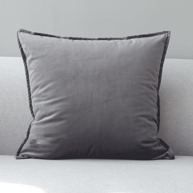 HKM-207891 Orange Houndstooth Designer Pillow with Tassels - Modern Minimalist Nordic Cushion