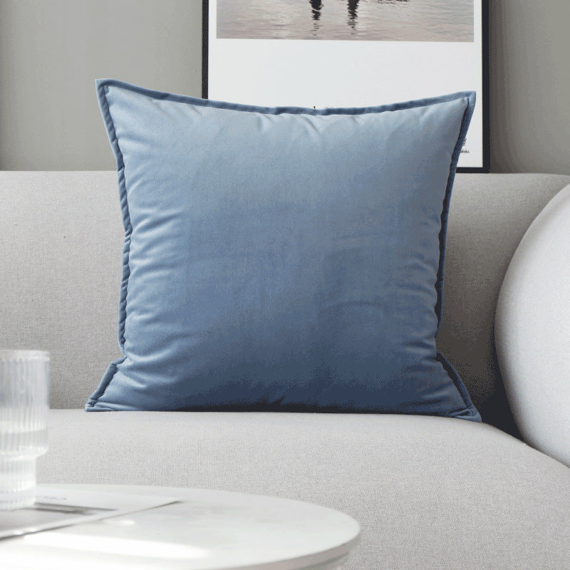 HKM-207891 Orange Houndstooth Designer Pillow with Tassels - Modern Minimalist Nordic Cushion