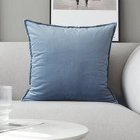 HKM-207891 Orange Houndstooth Designer Pillow with Tassels - Modern Minimalist Nordic Cushion