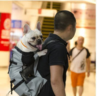 HKM-207955 Ventilated Breathable Pet Travel Backpack with Safety Buckle and Adjustable Opening