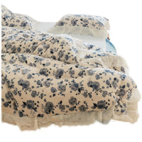 HKM-208083 Cozy French Rose Four-Piece Bedding Set for Autumn and Winter