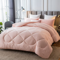 HKM-208083 Embroidered Skin-Friendly Down Velvet Duvet with Polyester Filling