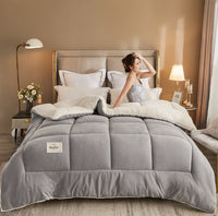 HKM-208083 Embroidered Skin-Friendly Down Velvet Duvet with Polyester Filling