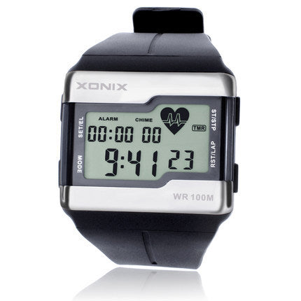 HKM-208275 Men's Waterproof Digital Sports Watch with Heart Rate Monitor and Luminous Features