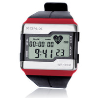 HKM-208275 Men's Waterproof Digital Sports Watch with Heart Rate Monitor and Luminous Features