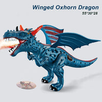 HKM-208339 Electric Walking Dinosaur Robot Toy with Fire Projection, Lights, and Sounds for Ages 3 and Up