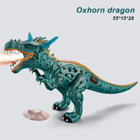 HKM-208339 Electric Walking Dinosaur Robot Toy with Fire Projection, Lights, and Sounds for Ages 3 and Up