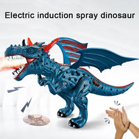 HKM-208339 Electric Walking Dinosaur Robot Toy with Fire Projection, Lights, and Sounds for Ages 3 and Up
