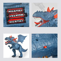 HKM-208339 Electric Walking Dinosaur Robot Toy with Fire Projection, Lights, and Sounds for Ages 3 and Up