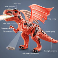 HKM-208339 Electric Walking Dinosaur Robot Toy with Fire Projection, Lights, and Sounds for Ages 3 and Up