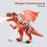 HKM-208339 Electric Walking Dinosaur Robot Toy with Fire Projection, Lights, and Sounds for Ages 3 and Up