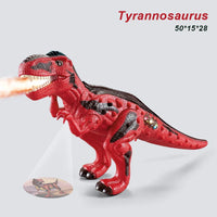 HKM-208339 Electric Walking Dinosaur Robot Toy with Fire Projection, Lights, and Sounds for Ages 3 and Up
