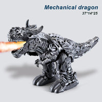 HKM-208339 Electric Walking Dinosaur Robot Toy with Fire Projection, Lights, and Sounds for Ages 3 and Up
