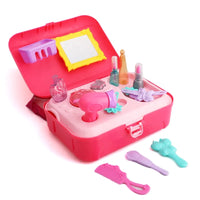 HKM-208595 Fashion Girl Make-Up and Hair Dresser Play Set with 21 Pieces for Kids Ages 2-7