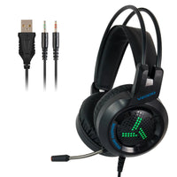 HKM-208659 Wired Gaming Headset with Microphone and 3.5mm/USB Connectivity, 1.5m Cord, 50mm Speaker Diameter