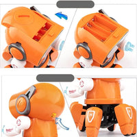 HKM-208723 Educational Dancing Robot Toy for Kids with Light and Sound - Multi-Color Plastic Interactive Toy