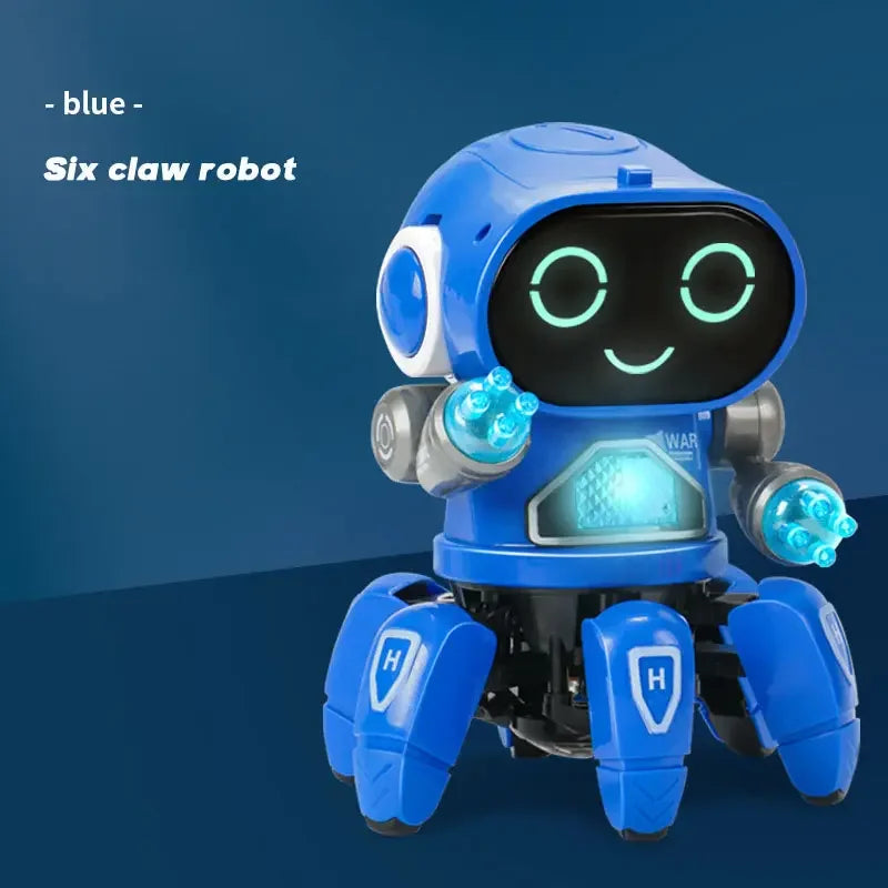 HKM-208723 Educational Dancing Robot Toy for Kids with Light and Sound - Multi-Color Plastic Interactive Toy