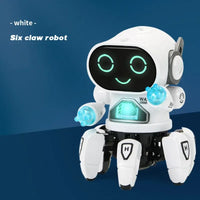 HKM-208723 Educational Dancing Robot Toy for Kids with Light and Sound - Multi-Color Plastic Interactive Toy