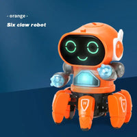HKM-208723 Educational Dancing Robot Toy for Kids with Light and Sound - Multi-Color Plastic Interactive Toy