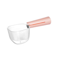 HKM-208787 Transparent Dog Food Bag Clip with Measuring Spoon - Cherry Blossom Pink, Moonlight White, Indigo Blue, Dark Green