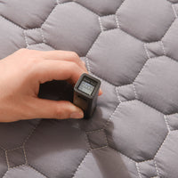 HKM-208915 Waterproof Bedspread with Fitted Sheet and Pillowcases in Solid Color and Floral Design