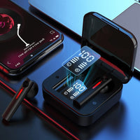HKM-208979 Bluetooth Earphones with Battery Display, Call & NFC Functions, Voice Control, Dual Connection - Available in Black, White, Pink