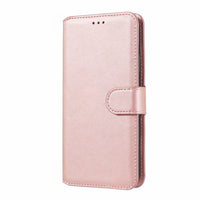 HKM-209171 Classic Solid Color Leather Phone Case for Samsung with Protective Silicone Shell