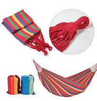 HKM-209235 Canvas Double Person Hammock for Camping and Leisure with Durable Nylon Straps