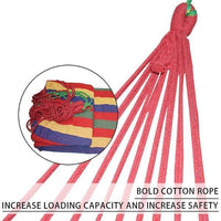 HKM-209235 Canvas Double Person Hammock for Camping and Leisure with Durable Nylon Straps