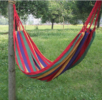 HKM-209235 Canvas Double Person Hammock for Camping and Leisure with Durable Nylon Straps
