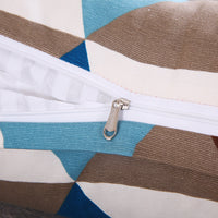 HKM-209235 Detachable Triangle Bedside Cushion with Scottish Plant Design, Canvas, 60x50x22 cm
