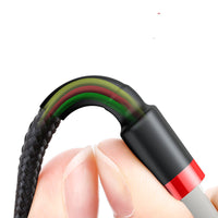 HKM-209299 1m iPhone Data Cable Compatible with Apple Devices, 8PIN Connector, Red/Black, Red/Red, Gold/Black, Space Gray/Black