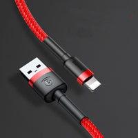 HKM-209299 1m iPhone Data Cable Compatible with Apple Devices, 8PIN Connector, Red/Black, Red/Red, Gold/Black, Space Gray/Black