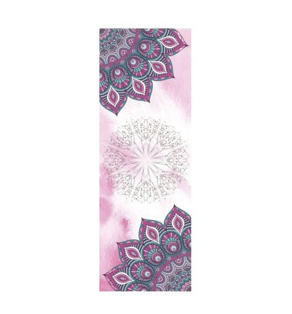 HKM-209491 Beautiful Pattern Microfiber Yoga Towel - Anti-Skid Portable Exercise Mat Cover, 63x183 cm