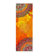 HKM-209491 Beautiful Pattern Microfiber Yoga Towel - Anti-Skid Portable Exercise Mat Cover, 63x183 cm