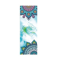 HKM-209491 Beautiful Pattern Microfiber Yoga Towel - Anti-Skid Portable Exercise Mat Cover, 63x183 cm