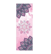 HKM-209491 Beautiful Pattern Microfiber Yoga Towel - Anti-Skid Portable Exercise Mat Cover, 63x183 cm