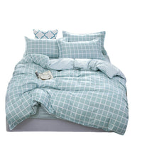 HKM-209747 Simple Modern Aloe Cotton Four-Piece Bedding Set with Floral Pattern