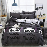 HKM-209747 Simple Modern Aloe Cotton Four-Piece Bedding Set with Floral Pattern
