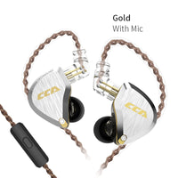 HKM-209811 In-Ear Earphones with 12 Drivers, Noise Reduction, Heavy Bass, 3.5mm Gold Plug, Universal Fit