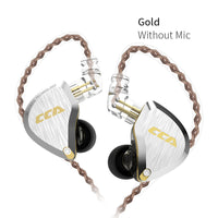 HKM-209811 In-Ear Earphones with 12 Drivers, Noise Reduction, Heavy Bass, 3.5mm Gold Plug, Universal Fit