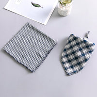 HKM-210003 Double-Sided Cotton Pet Triangle Scarf - Soft, Stylish & Absorbent Water Bib for Dogs