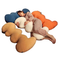 HKM-210195 Cute Wave Pillow in Various Colors - Modern Cloud Velvet Long Pillow (100cm)