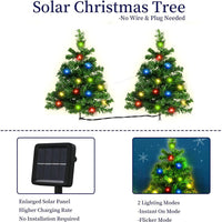 HKM-210195 Solar Powered Multicolor LED Christmas Tree Pathway Lights - 2/4/6 Pack Options