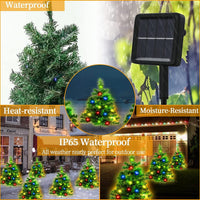 HKM-210195 Solar Powered Multicolor LED Christmas Tree Pathway Lights - 2/4/6 Pack Options